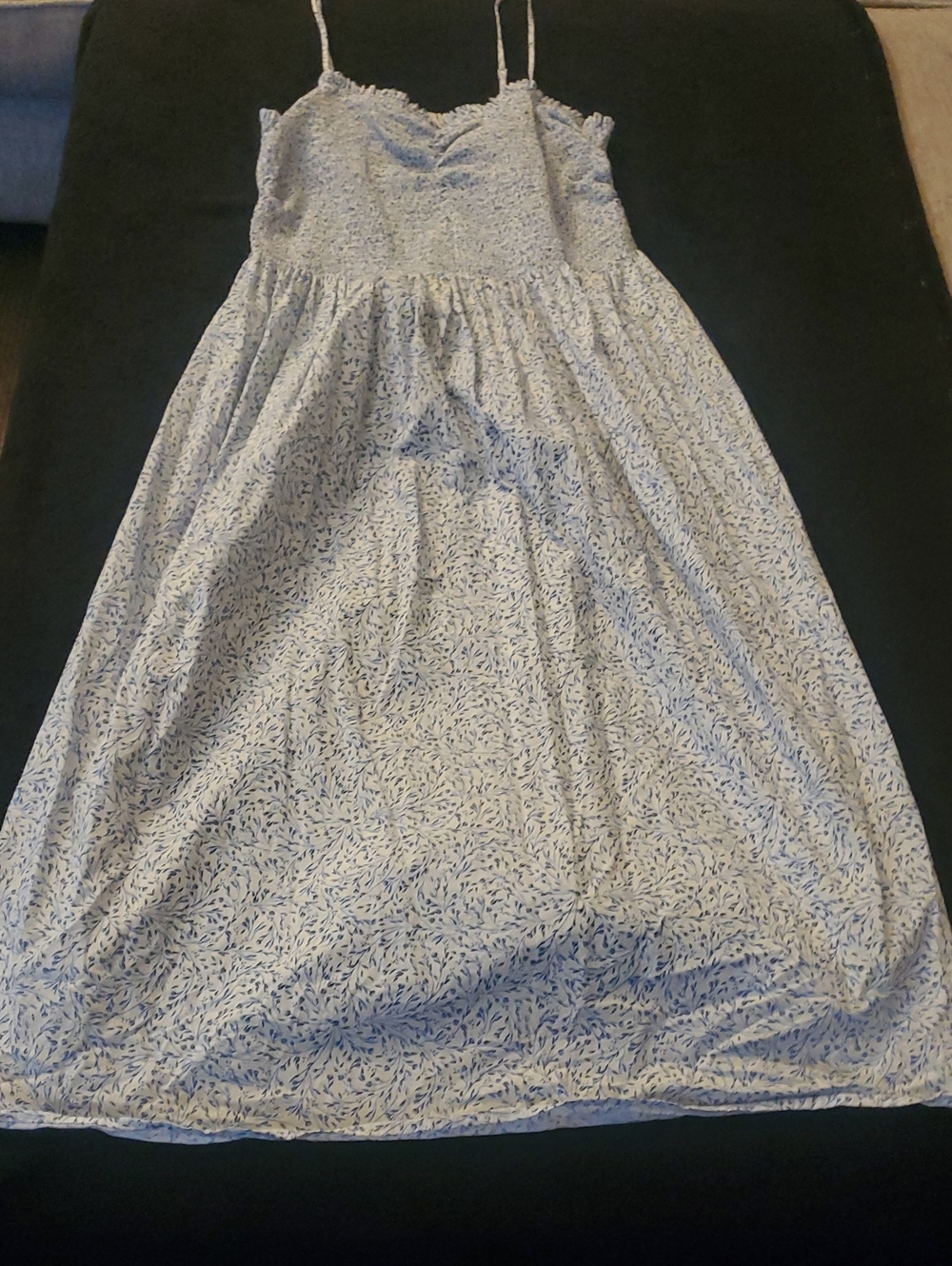 Light Blue Floral Spaghetti Strap Sundress